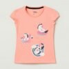 max Girls Pink Printed Top