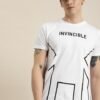 Moda Rapido Men White Printed Round Neck T-shirt