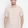BYFORD by Pantaloons Men Beige Regular Fit Solid Casual Shirt