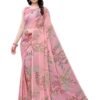 KALINI Pink Printed Pure Chiffon Saree