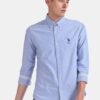 U.S. Polo Assn. Men Blue Regular Fit Solid Casual Shirt