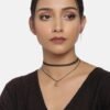 DressBerry Women Black Choker Necklace