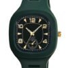 SWADESI STUFF Unisex Green Dial & Green Straps Analogue Watch 6 CRONO GREEN