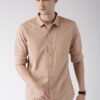 HIGHLANDER Men Pink Slim Fit Solid Casual Shirt