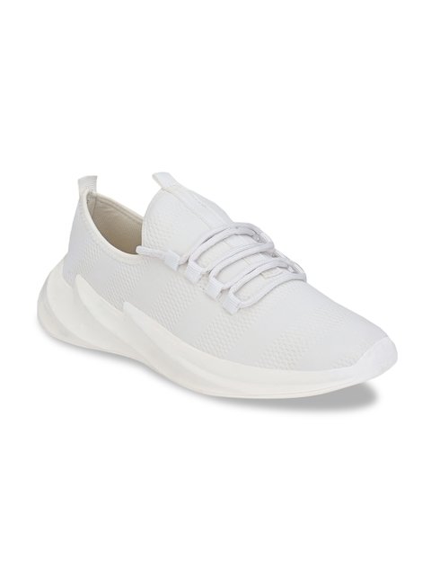 Mactree Men White Solid Sneakers