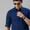 Roadster Men Navy Blue Regular Fit Solid Casual Shirt