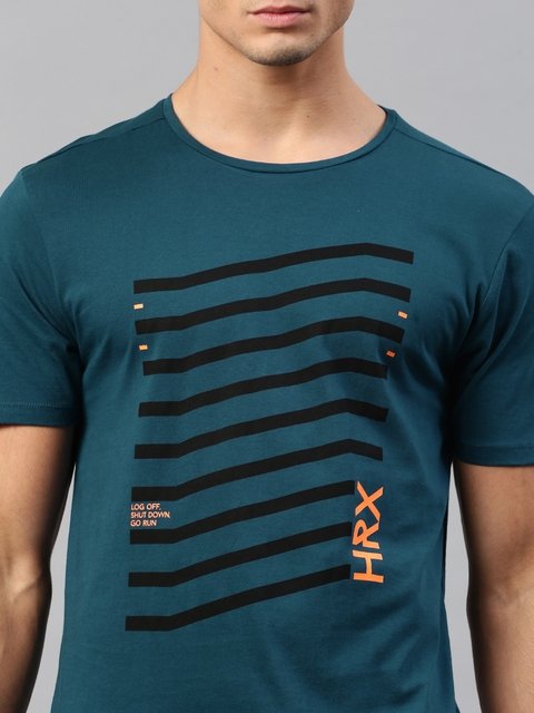 HRX Men Grey Printed T-shirt – Fashion House