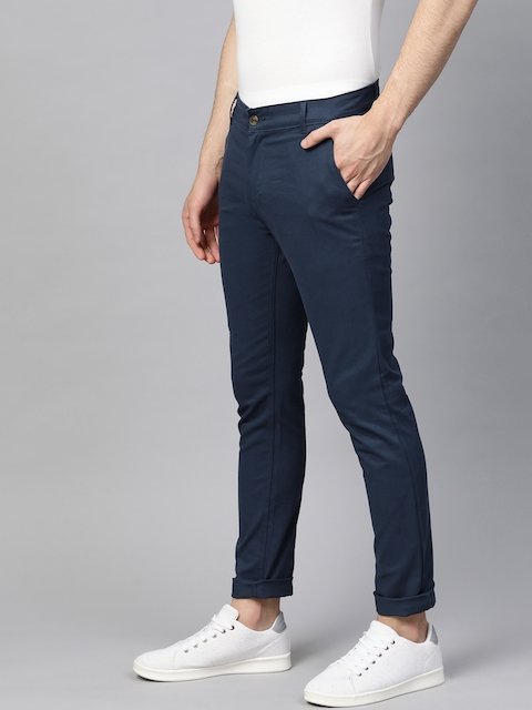 Buy Steel Blue Trousers & Pants for Men by DENNISLINGO PREMIUM ATTIRE  Online | Ajio.com