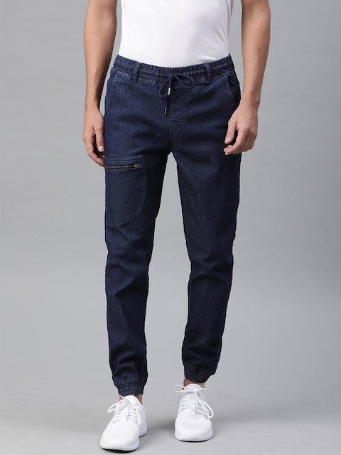 IVOC Men Blue Jogger Mid-Rise Clean Look Stretchable Jeans - ₹ 199