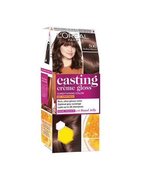 L'Oreal Paris Casting Creme Gloss Hair Color - Medium Brown 500 45g - ₹ 199