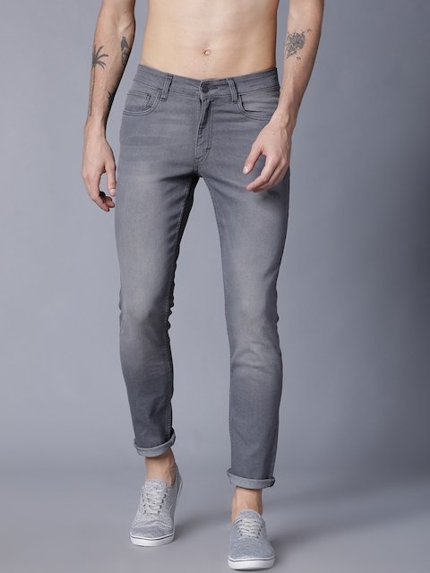 Buy Highlander Grey Straight Fit Stretchable Jeans for Men Online at Rs.579  - Ketch