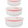 GOODHOMES Set of 3 Transparent Glass Container with Airtight Lid - Image 2