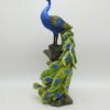 Home Centre Blue & Green Corsica Textured Peacock Figurine - Image 2
