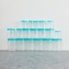 Home Centre Set Of 18 Transparent & Blue Textured Storage Jars With Lids - Image 2