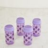 Home Centre Set Of 4 Purple & White Checked Storage Containers 750 ml - Image 2