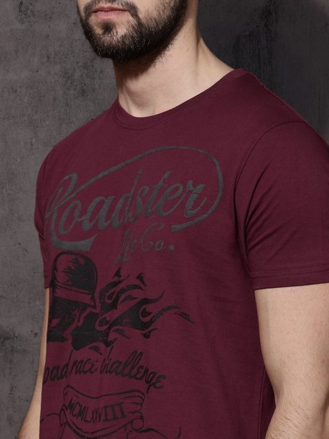 roadster maroon t shirt