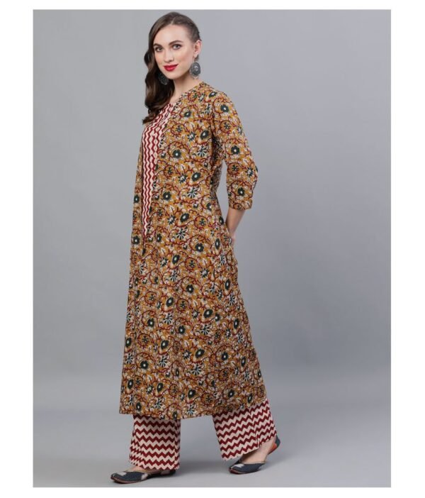 AKS - Multicolor Cotton Blend Women's Jacket Style Kurti ( Pack of 1 ) - Image 2