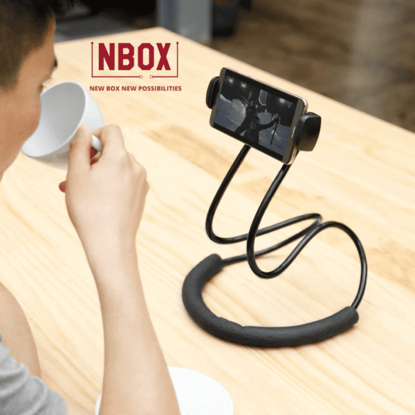 NBOX Flexi Hanging Hands free Mobile Stand Holder for Netflix | Video Chat | Movies | Meeting | Online Classes