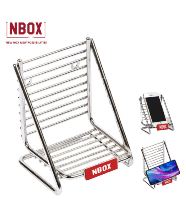 NBOX Mobile Stand Tablet Stand, Aluminum Stand Mobile Holder Mobile Stand for Cell Phone Silver 1 Pcs