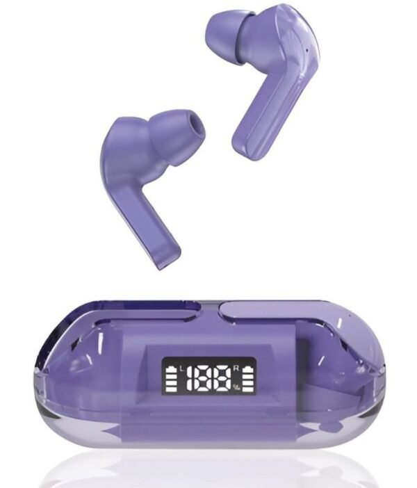 COREGENIX Slide DigitalDisplay Bluetooth True Wireless (TWS) In Ear 30 Hours Playback Low Latency IPX5(Splash & Sweat Proof) Purple