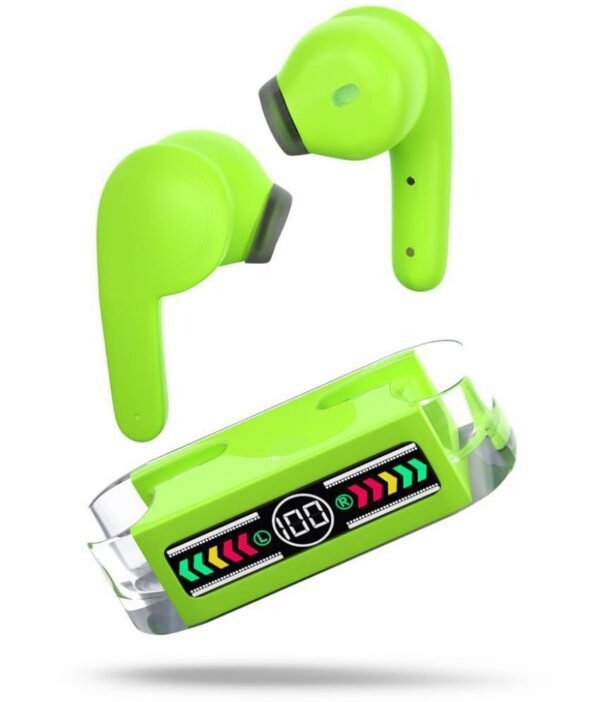 VEhop Max Bluetooth True Wireless (TWS) In Ear 30 Hours Playback Powerfull bass,Low Latency IPX4(Splash & Sweat Proof) Green